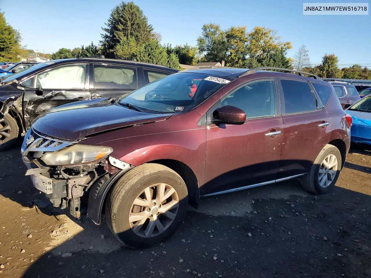 NISSAN MURANO 2014, VIN JN8AZ1MW7EW516718