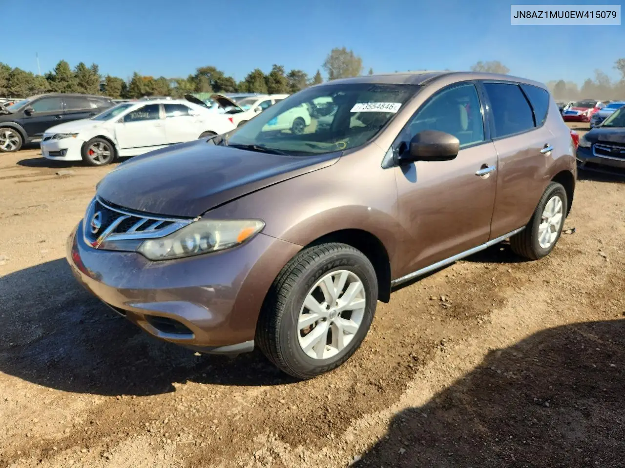 NISSAN MURANO 2014, VIN JN8AZ1MU0EW415079