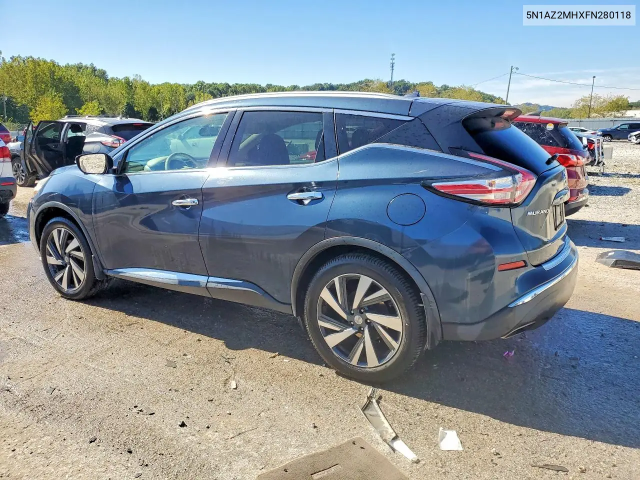 2015 NISSAN MURANO VIN 5N1AZ2MHXFN280118 — фото 2