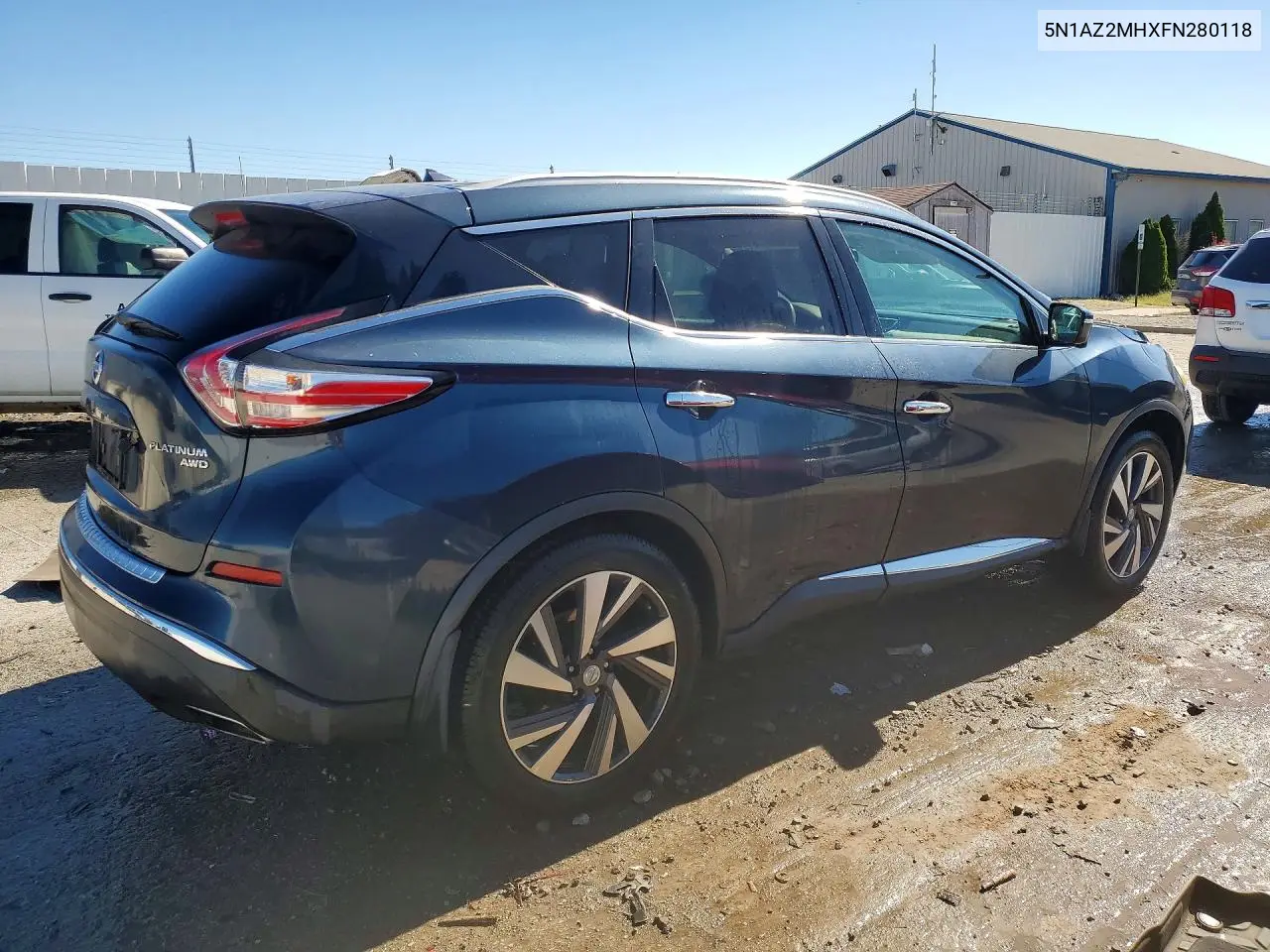 2015 NISSAN MURANO VIN 5N1AZ2MHXFN280118 — фото 3