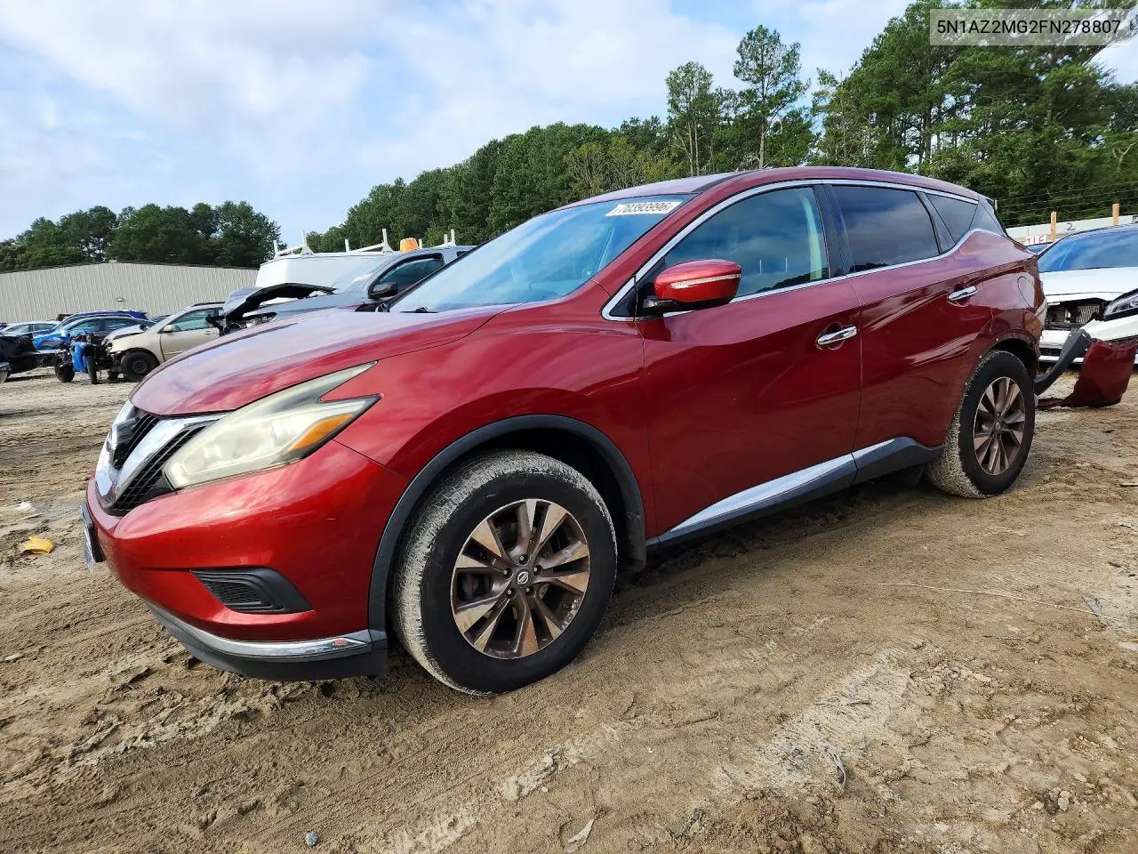 NISSAN MURANO 2015, VIN 5N1AZ2MG2FN278807