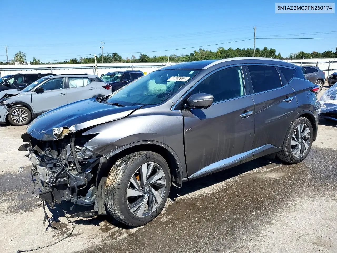 NISSAN MURANO 2015, VIN 5N1AZ2MG9FN260174