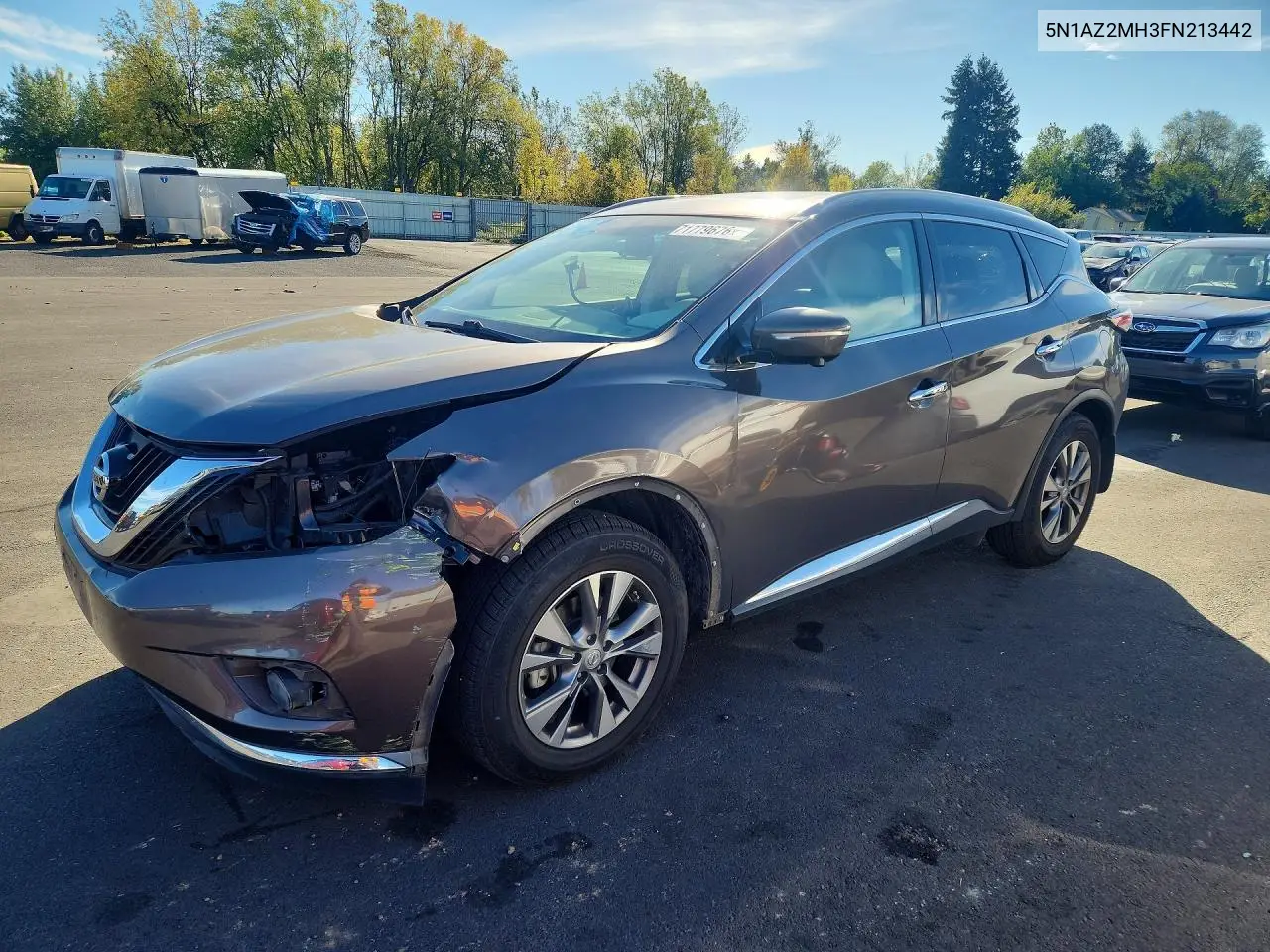 NISSAN MURANO 2015, VIN 5N1AZ2MH3FN213442