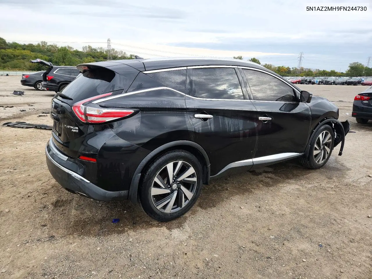 2015 NISSAN MURANO VIN 5N1AZ2MH9FN244730 — фото 3