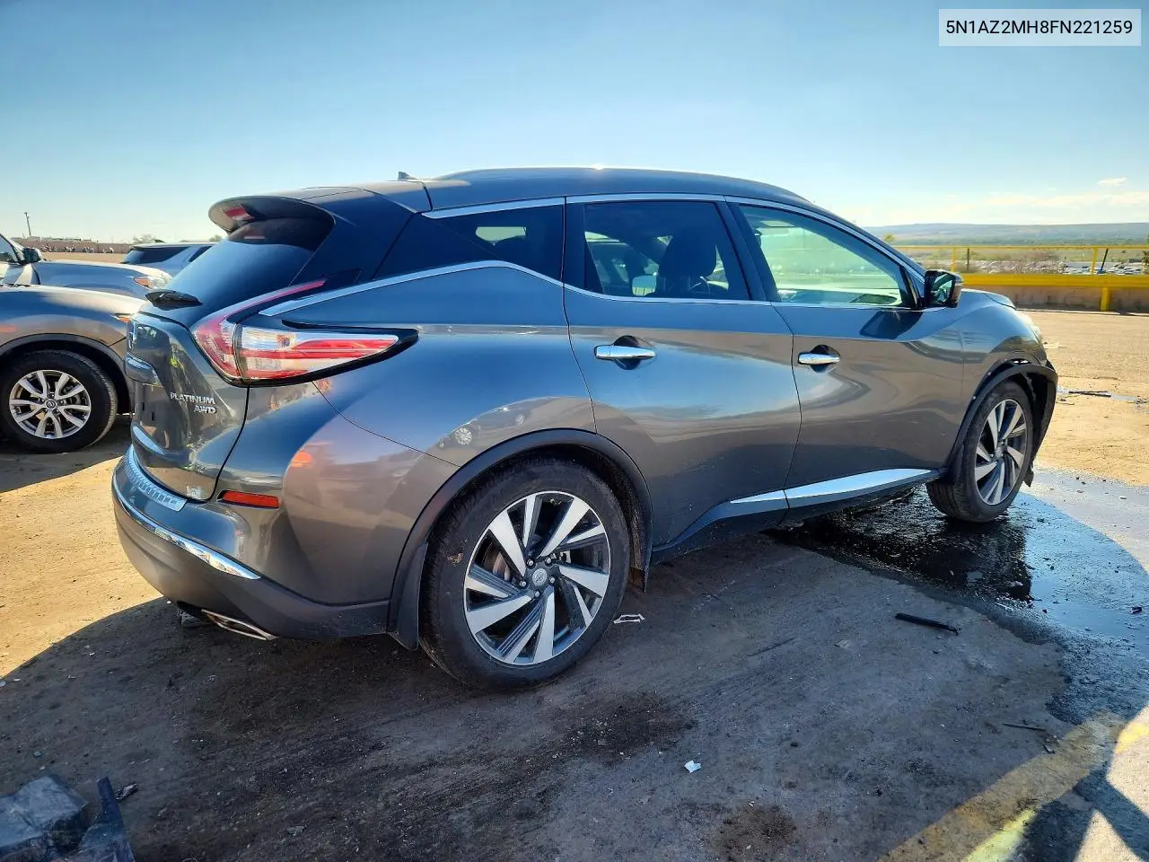 2015 NISSAN MURANO VIN 5N1AZ2MH8FN221259 — фото 3