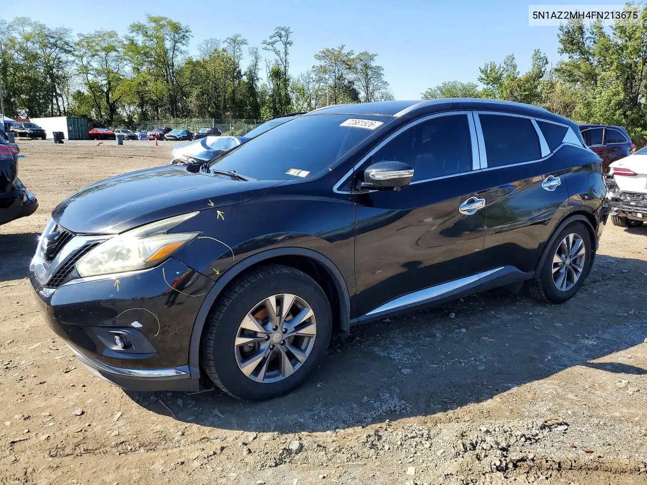 NISSAN MURANO 2015, VIN 5N1AZ2MH4FN213675