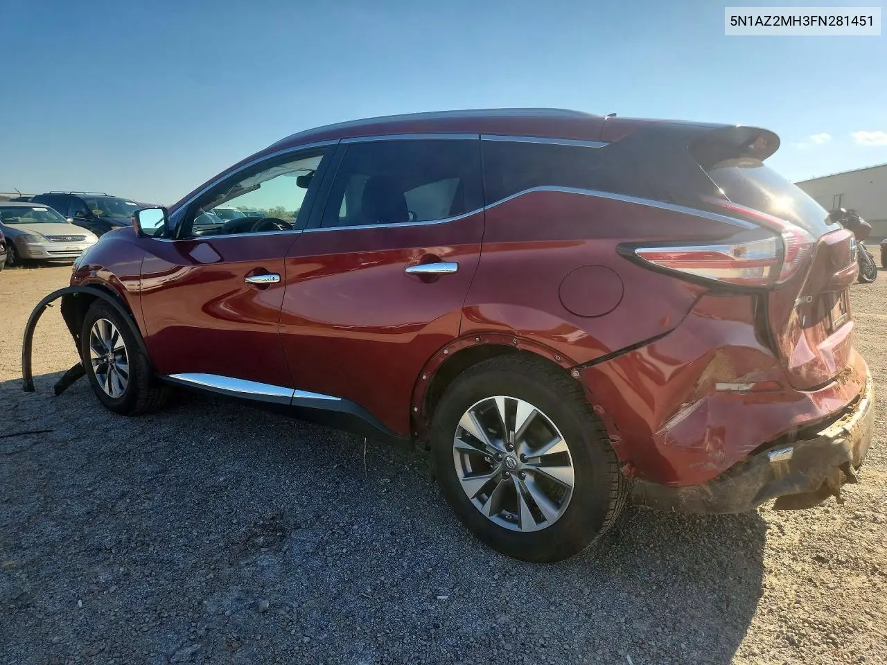 2015 NISSAN MURANO VIN 5N1AZ2MH3FN281451 — фото 2