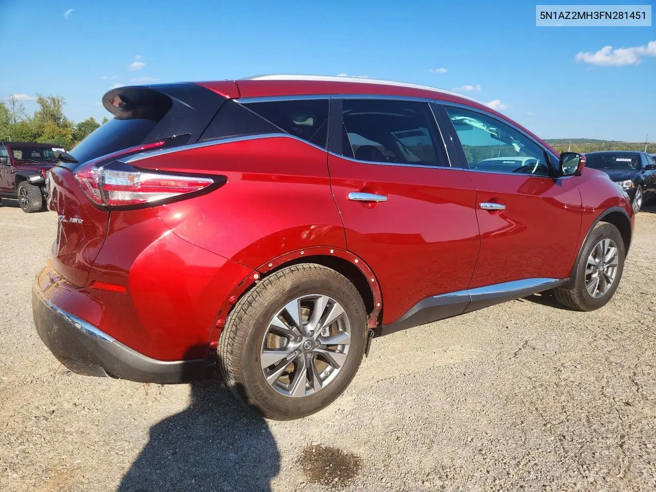 2015 NISSAN MURANO VIN 5N1AZ2MH3FN281451 — фото 3