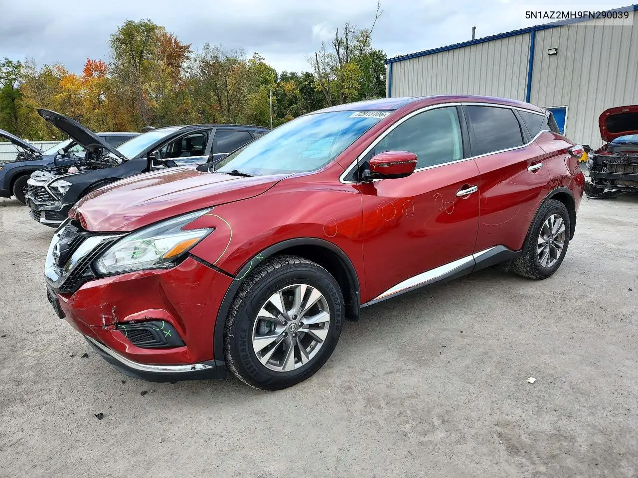 NISSAN MURANO 2015, VIN 5N1AZ2MH9FN290039