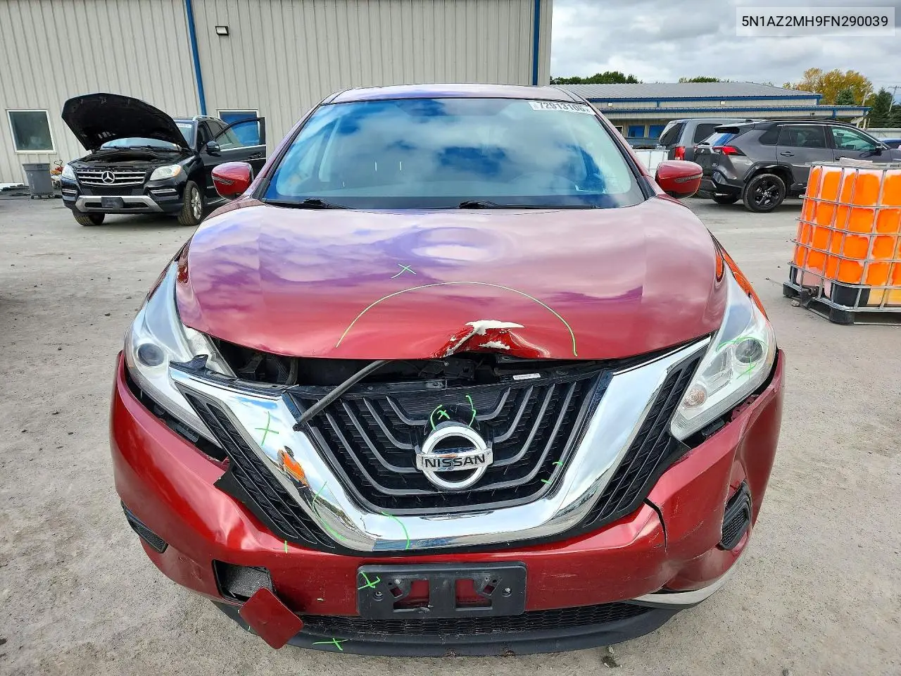 2015 NISSAN MURANO VIN 5N1AZ2MH9FN290039 — фото 5