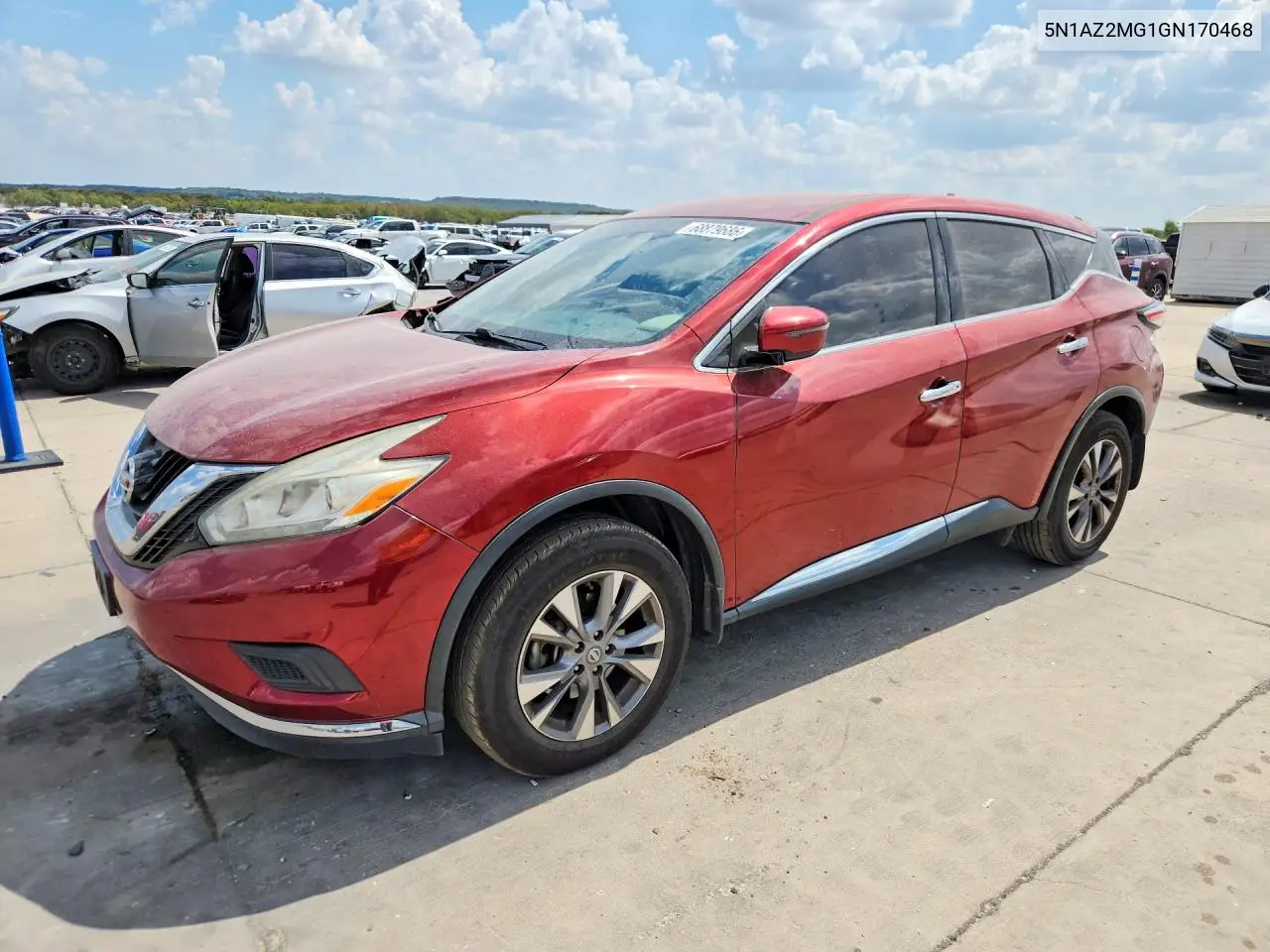 NISSAN MURANO 2016, VIN 5N1AZ2MG1GN170468