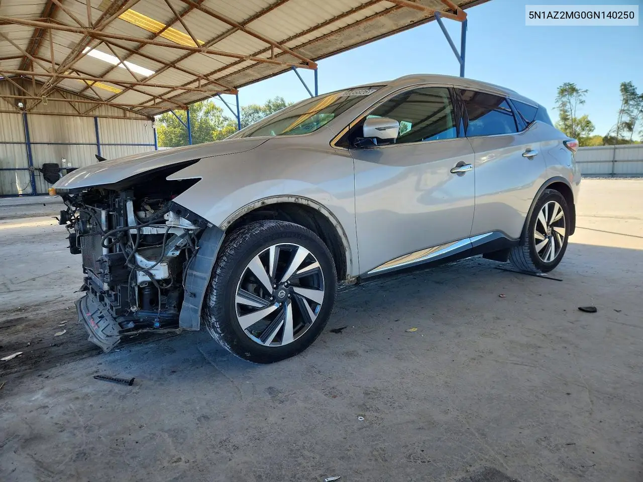NISSAN MURANO 2016, VIN 5N1AZ2MG0GN140250