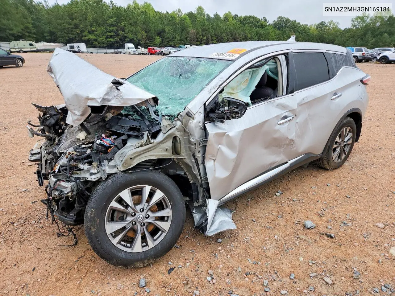 NISSAN MURANO 2016, VIN 5N1AZ2MH3GN169184