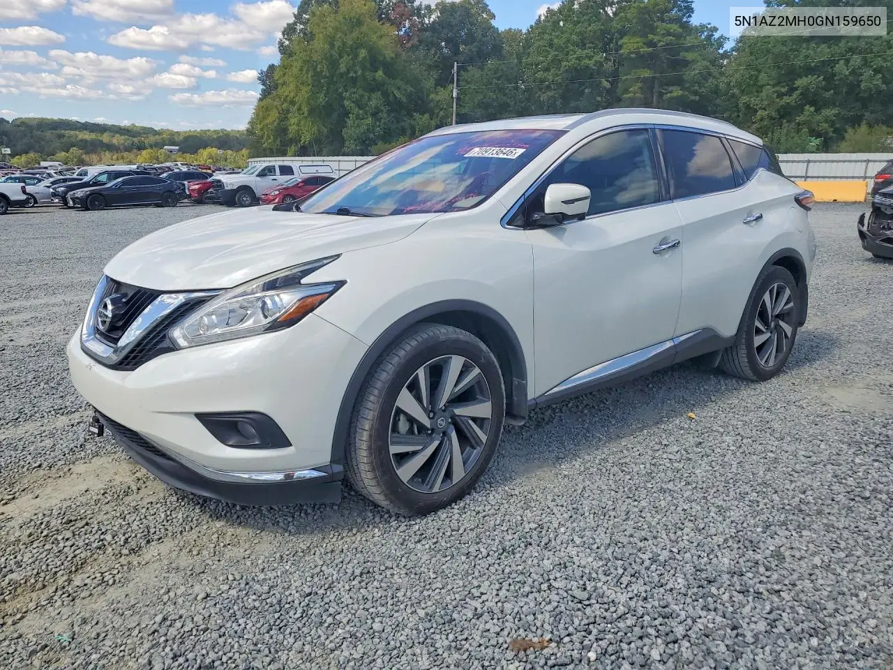 NISSAN MURANO 2016, VIN 5N1AZ2MH0GN159650