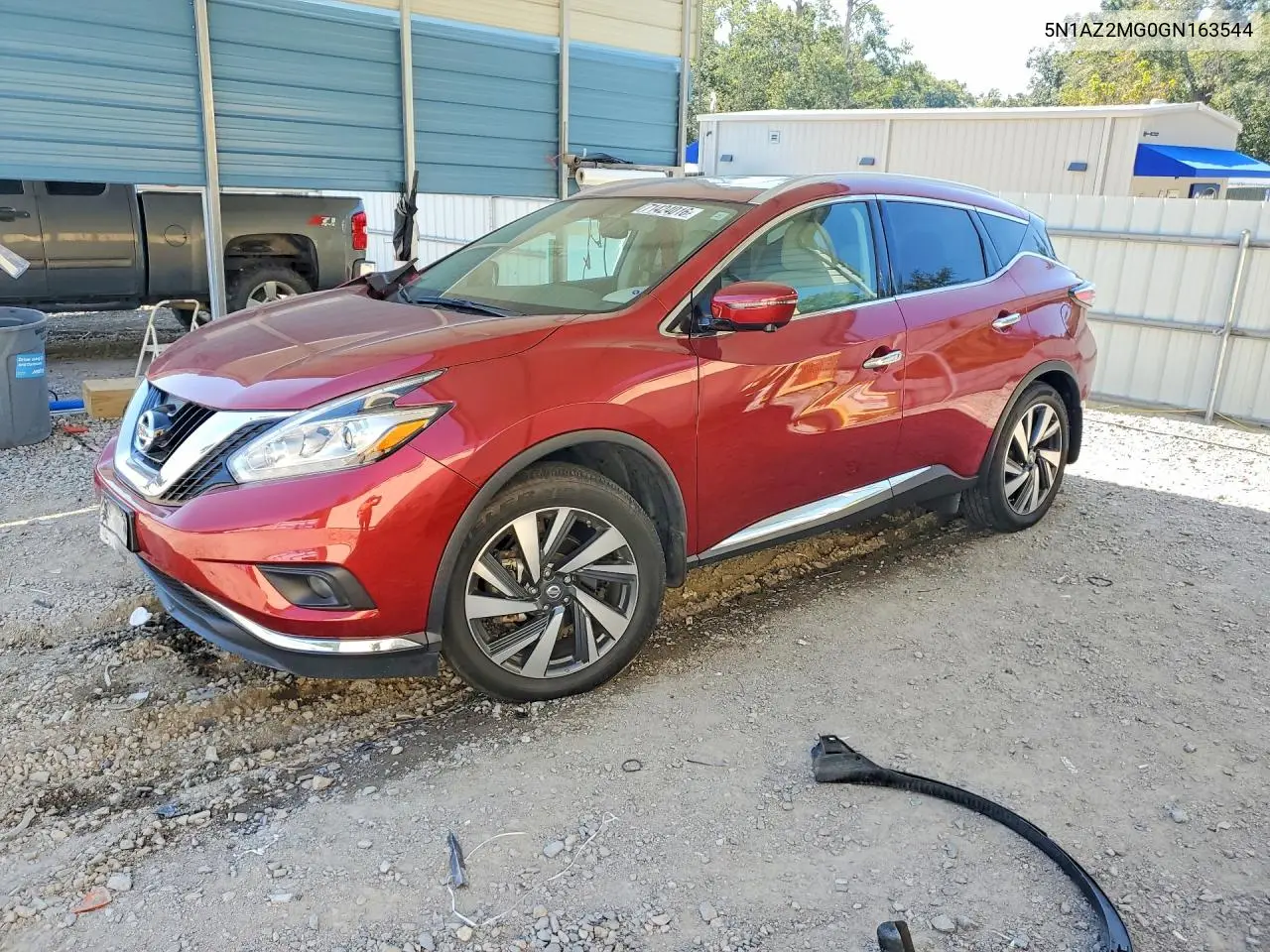 NISSAN MURANO 2016, VIN 5N1AZ2MG0GN163544