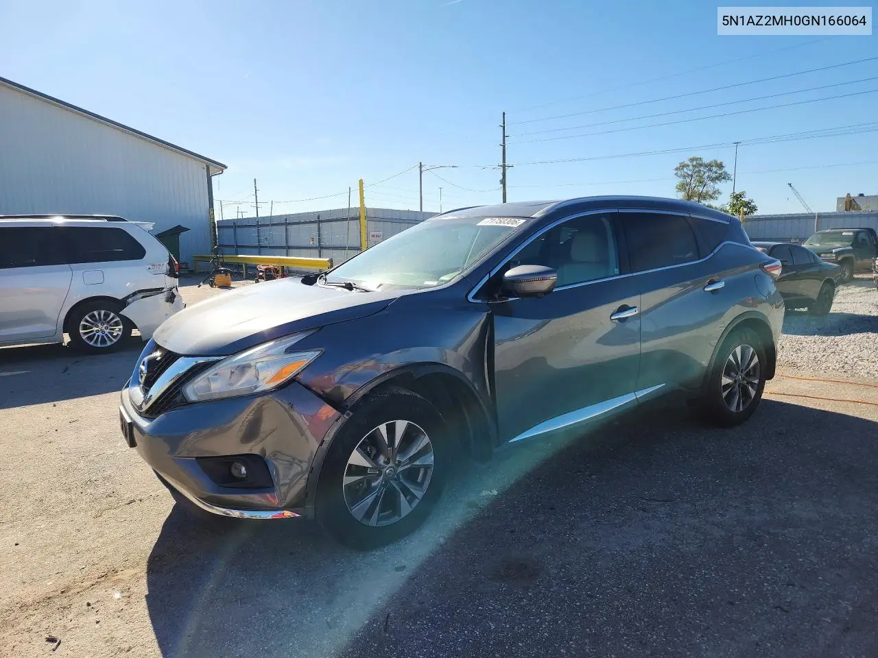 NISSAN MURANO 2016, VIN 5N1AZ2MH0GN166064