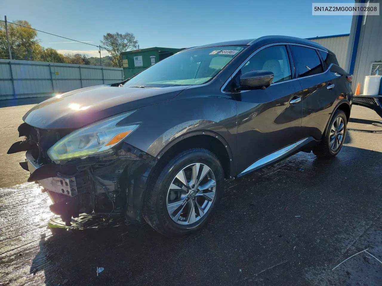 NISSAN MURANO 2016, VIN 5N1AZ2MG0GN102808