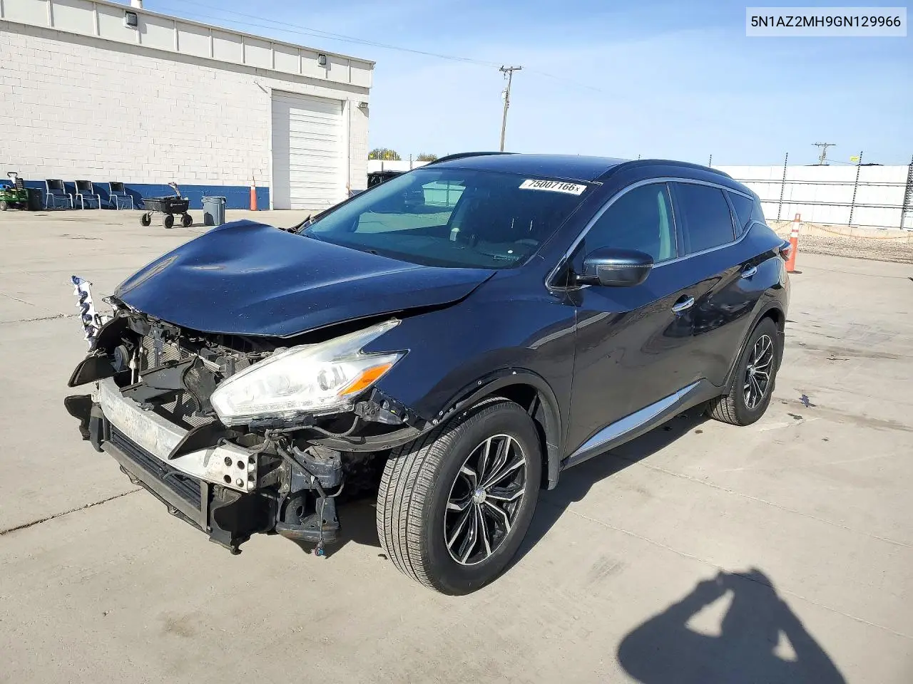 NISSAN MURANO 2016, VIN 5N1AZ2MH9GN129966