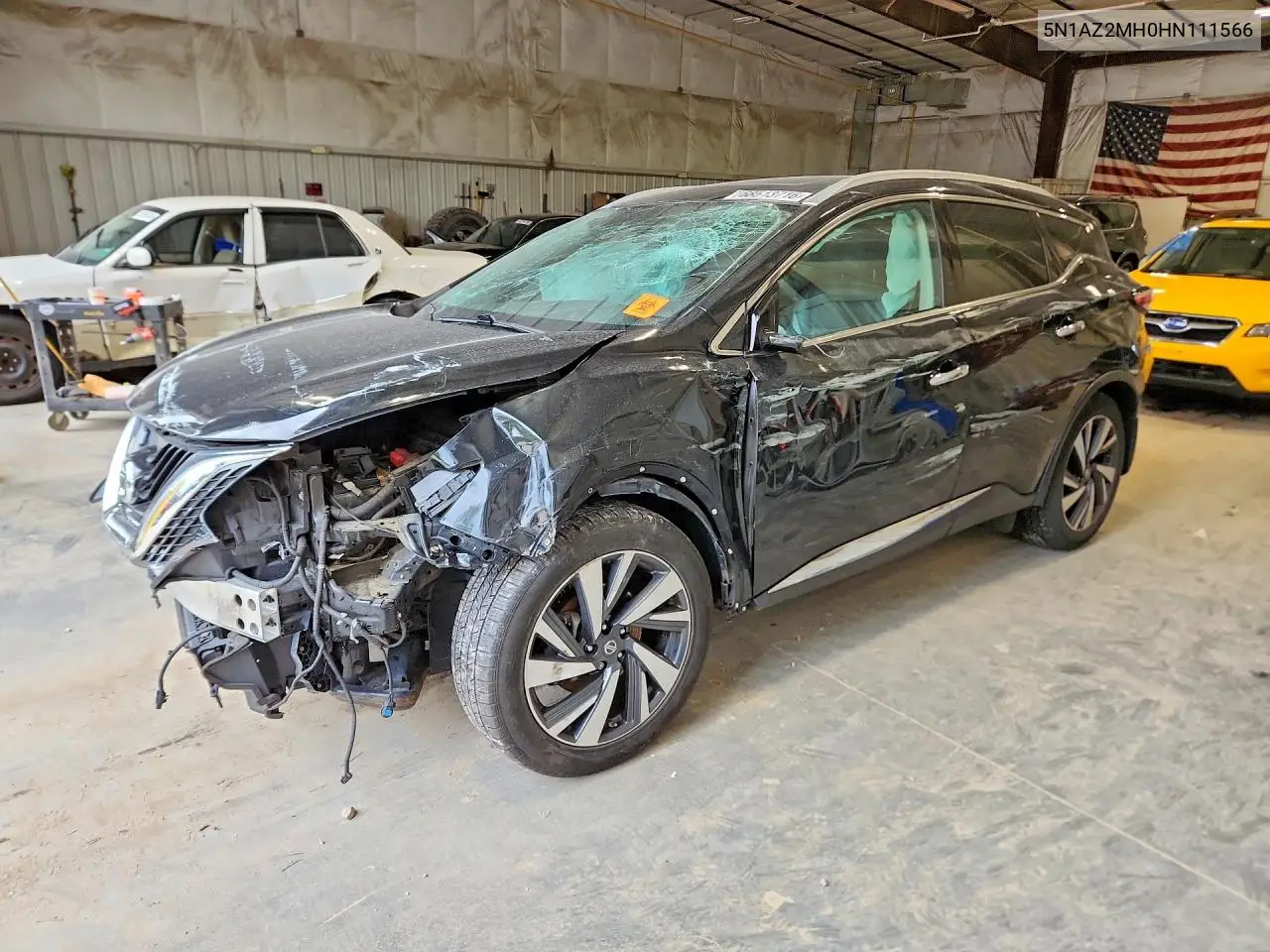 NISSAN MURANO 2017, VIN 5N1AZ2MH0HN111566