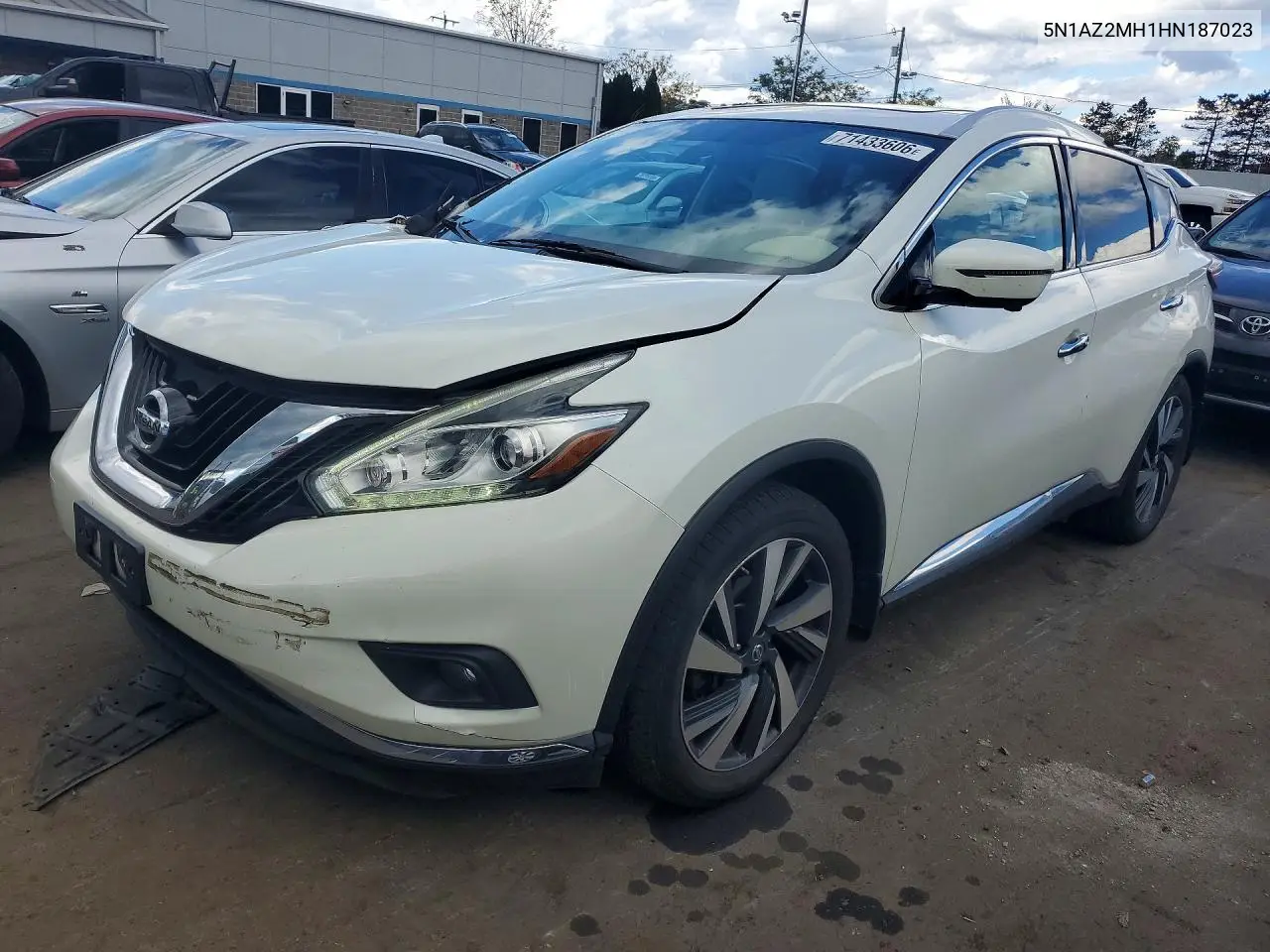 NISSAN MURANO 2017, VIN 5N1AZ2MH1HN187023