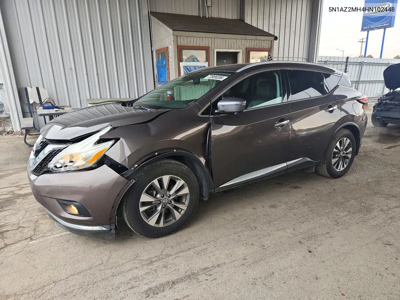 NISSAN MURANO 2017, VIN 5N1AZ2MH4HN102448