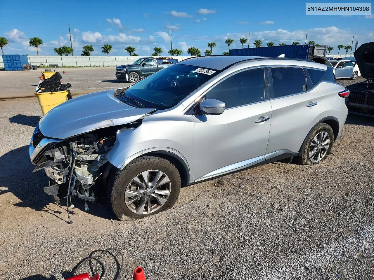 NISSAN MURANO 2017, VIN 5N1AZ2MH9HN104308
