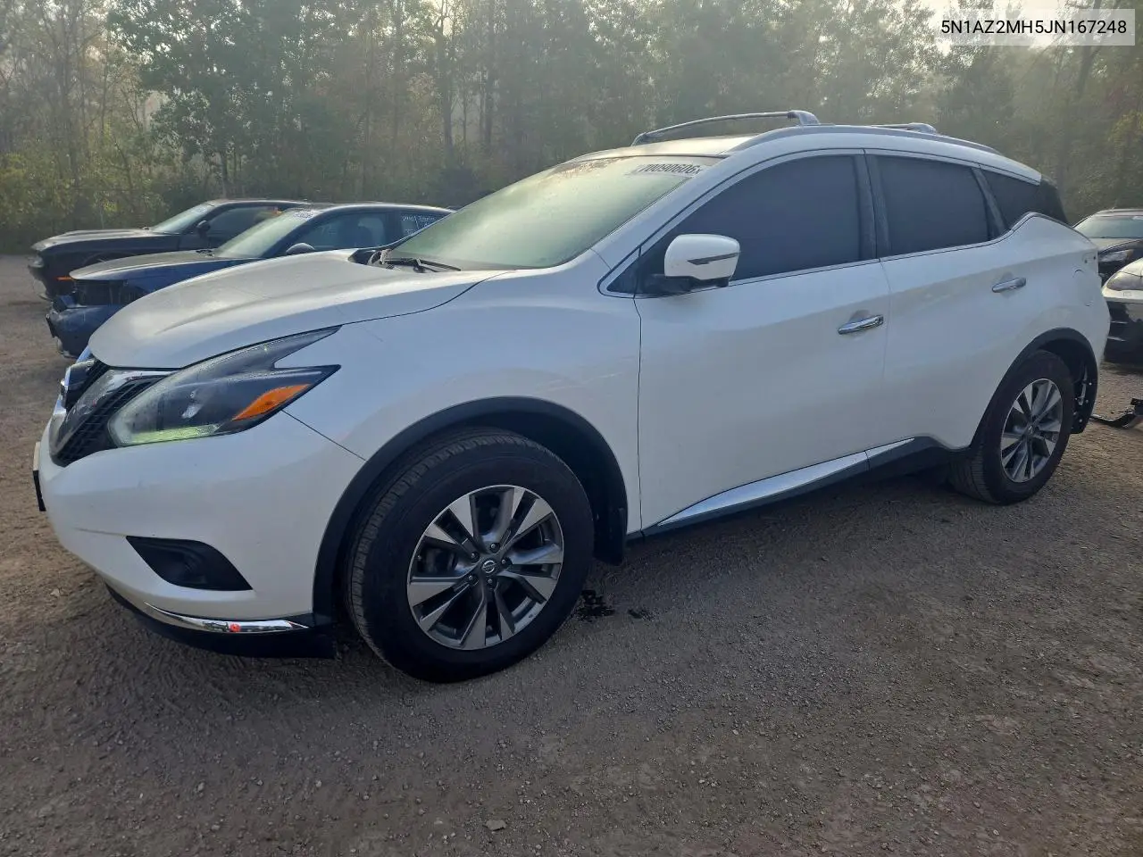 NISSAN MURANO 2018, VIN 5N1AZ2MH5JN167248