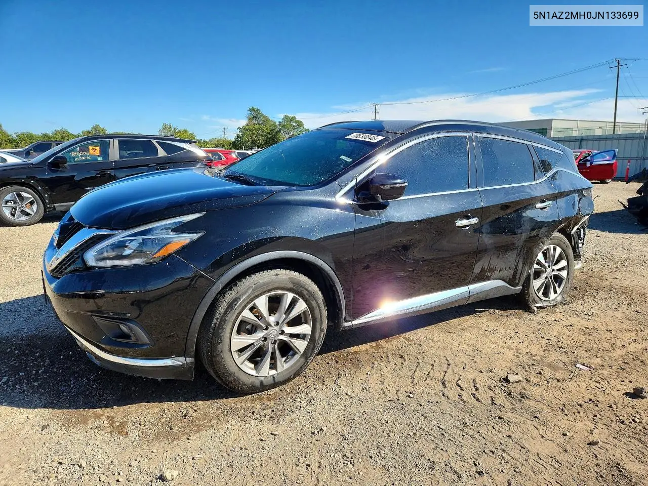 NISSAN MURANO 2018, VIN 5N1AZ2MH0JN133699