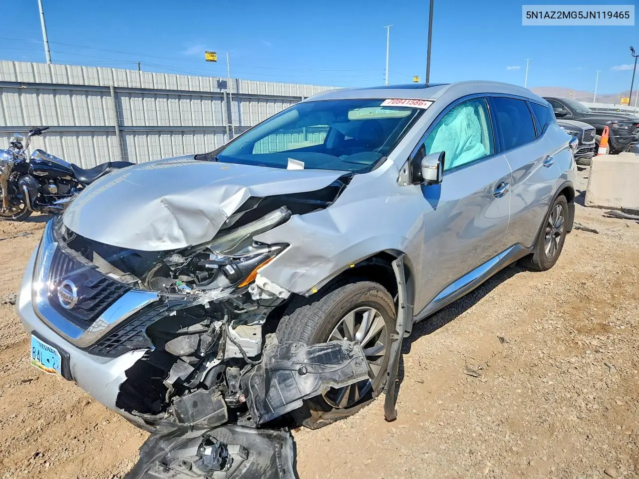 NISSAN MURANO 2018, VIN 5N1AZ2MG5JN119465
