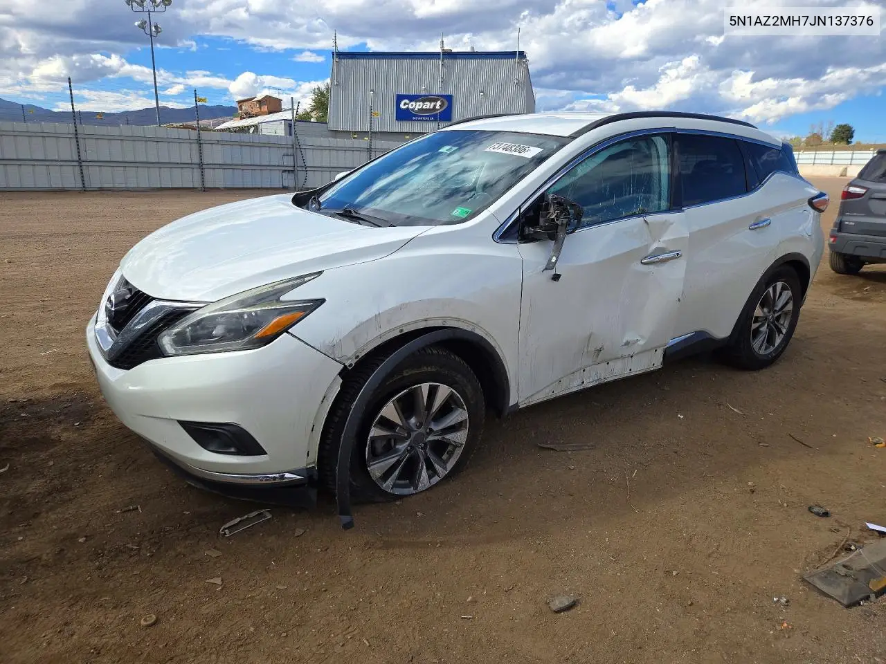 NISSAN MURANO 2018, VIN 5N1AZ2MH7JN137376