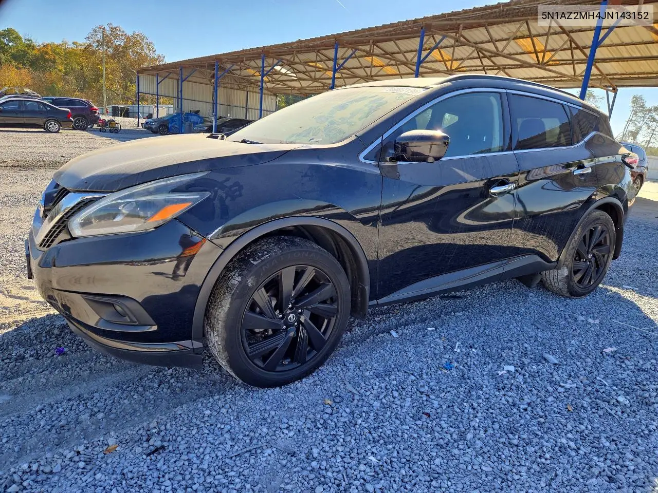 NISSAN MURANO 2018, VIN 5N1AZ2MH4JN143152