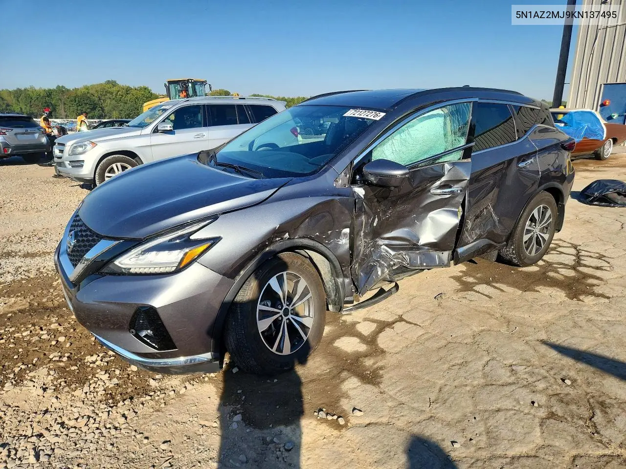 NISSAN MURANO 2019, VIN 5N1AZ2MJ9KN137495