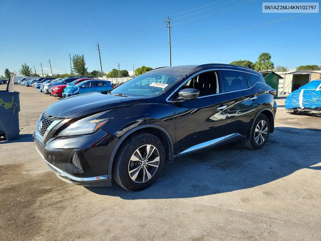NISSAN MURANO 2019, VIN 5N1AZ2MJ4KN102797