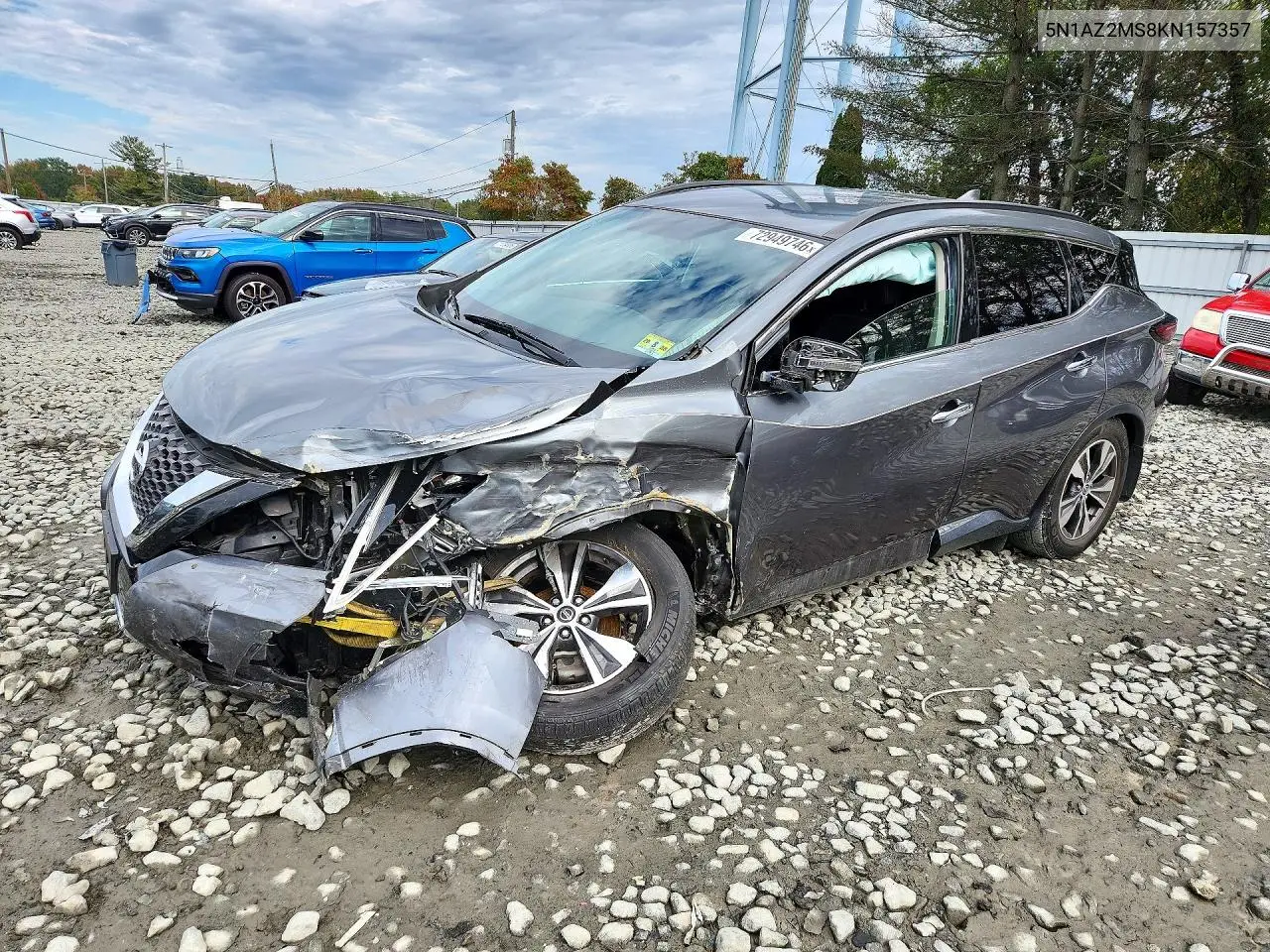 NISSAN MURANO 2019, VIN 5N1AZ2MS8KN157357