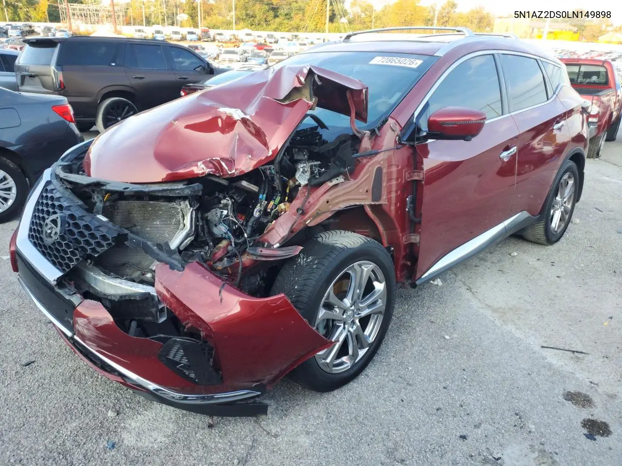 NISSAN MURANO 2020, VIN 5N1AZ2DS0LN149898