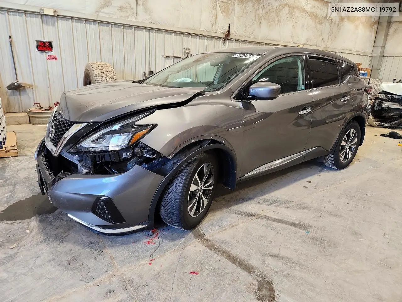 NISSAN MURANO 2021, VIN 5N1AZ2AS8MC119792