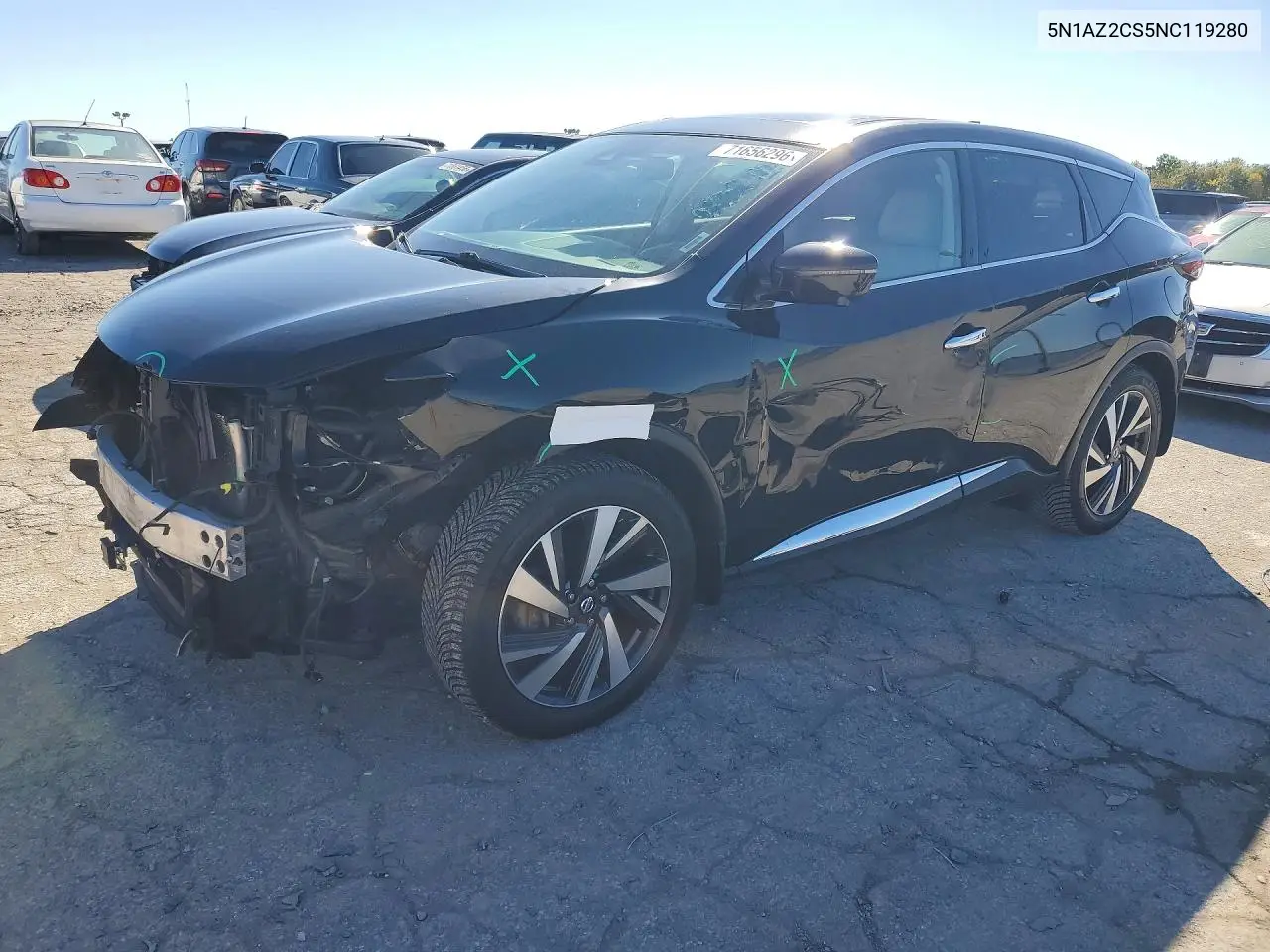 NISSAN MURANO 2022, VIN 5N1AZ2CS5NC119280