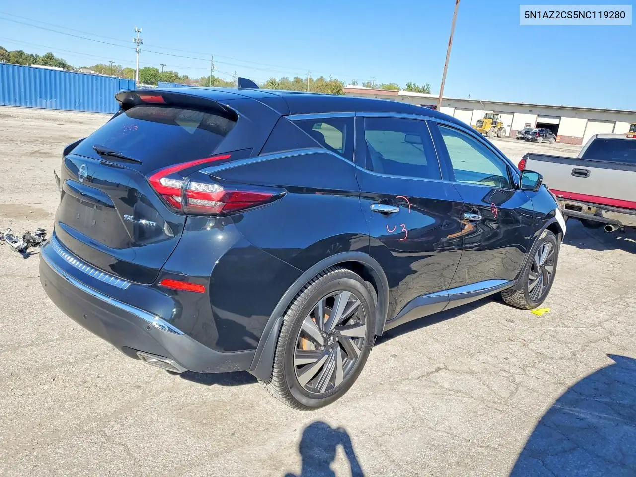 2022 NISSAN MURANO VIN 5N1AZ2CS5NC119280 — фото 3