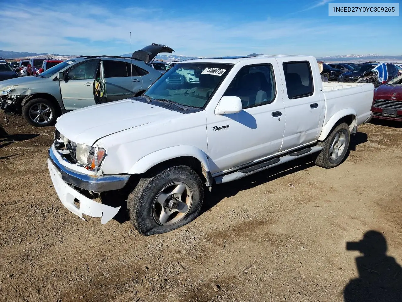 NISSAN NAVARA (FRONTIER) 2000, VIN 1N6ED27Y0YC309265