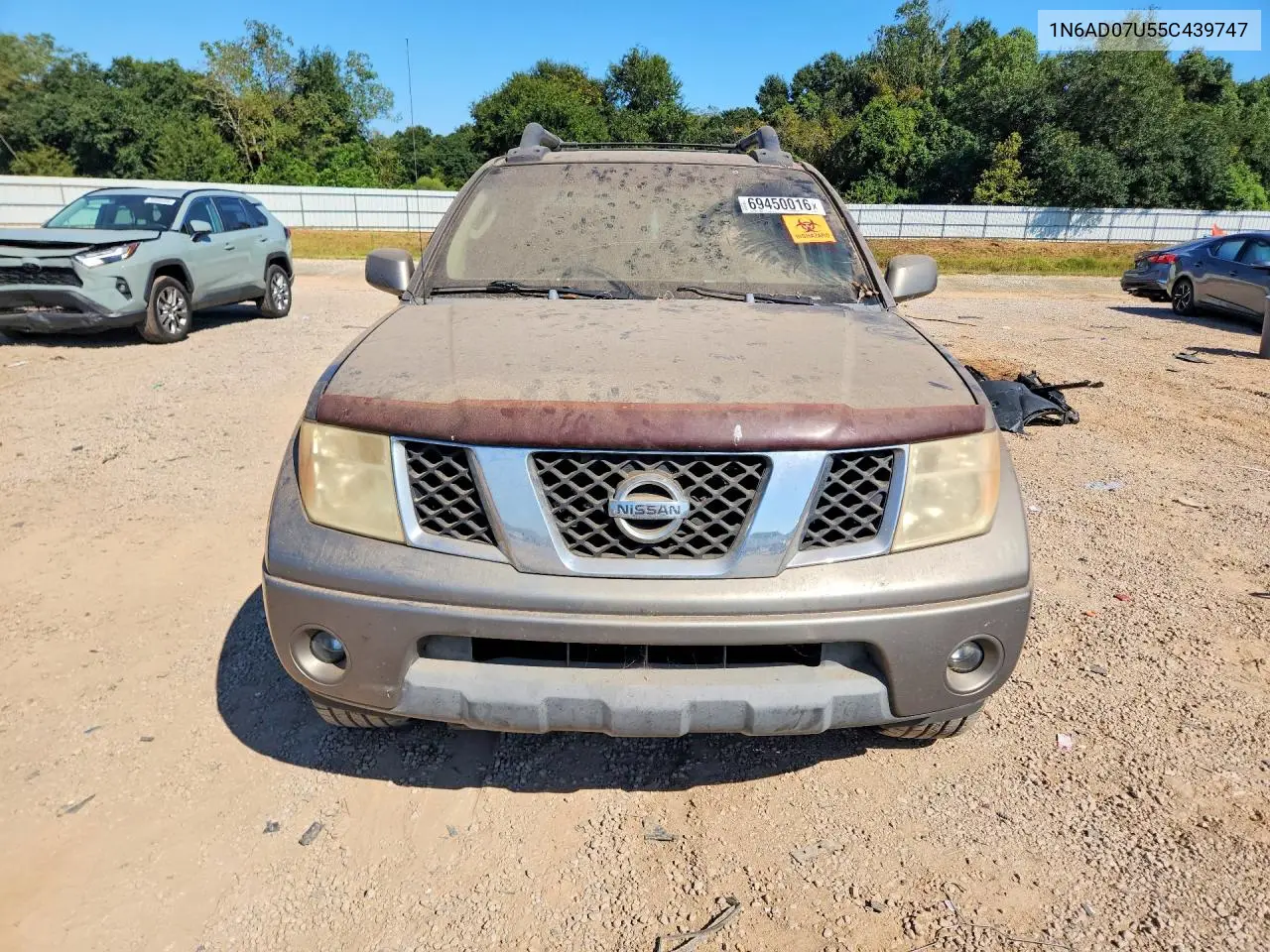 2005 NISSAN NAVARA (FRONTIER) VIN 1N6AD07U55C439747 — фото 5