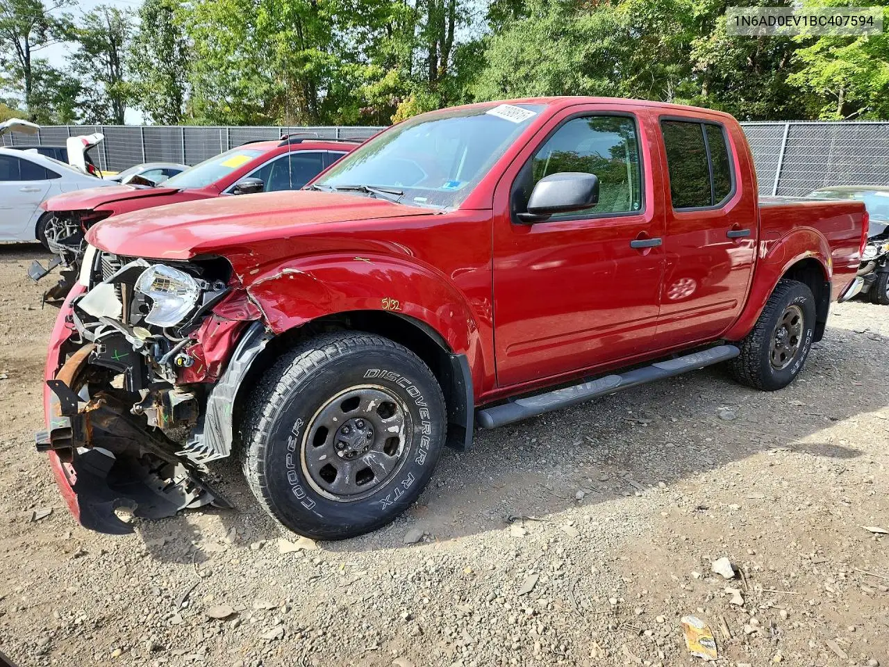 NISSAN NAVARA (FRONTIER) 2011, VIN 1N6AD0EV1BC407594