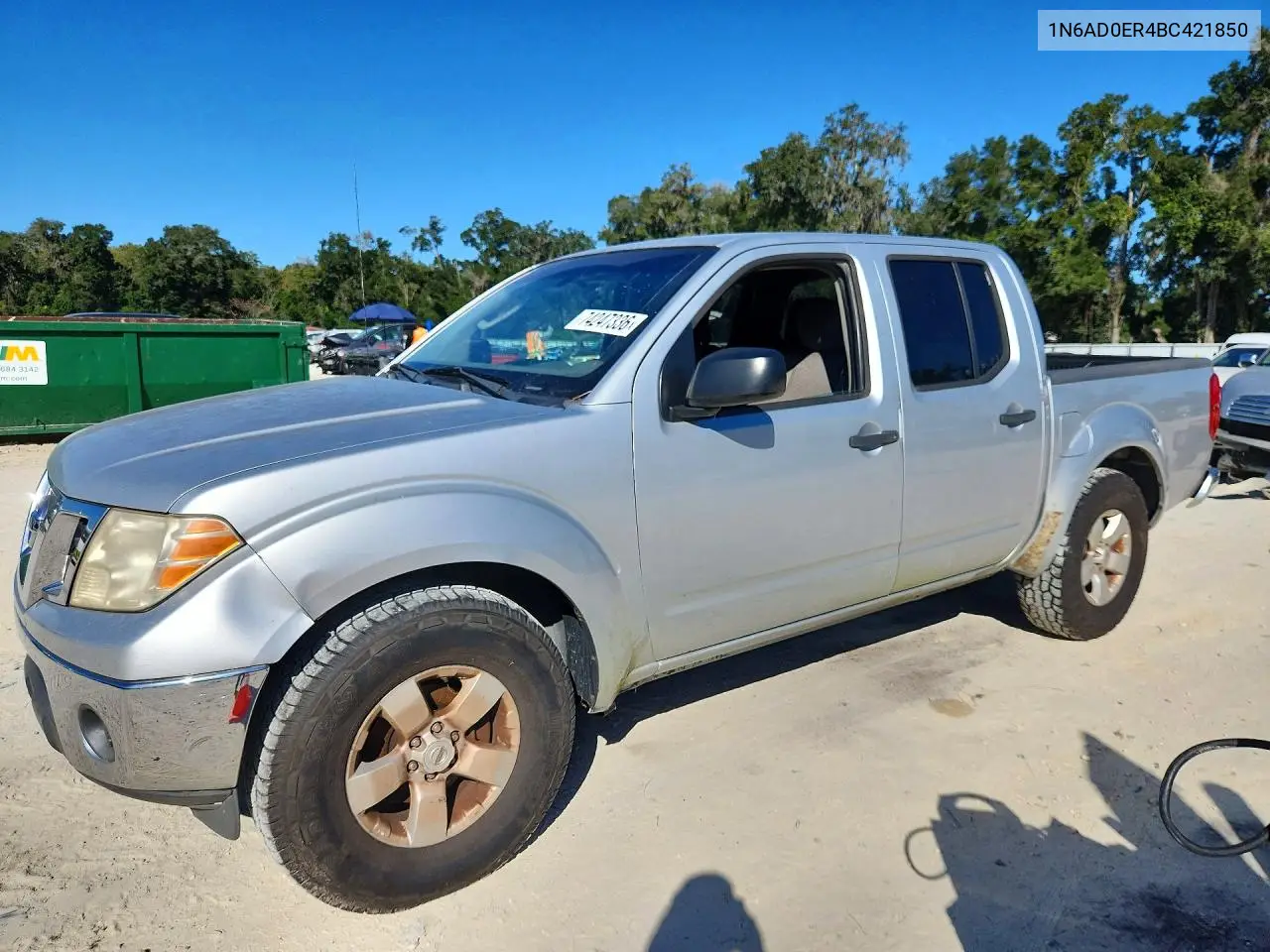 NISSAN NAVARA (FRONTIER) 2011, VIN 1N6AD0ER4BC421850