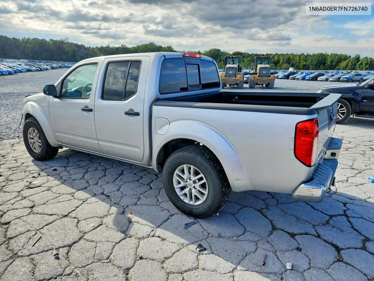 2015 NISSAN NAVARA (FRONTIER) VIN 1N6AD0ER7FN726740 — фото 2