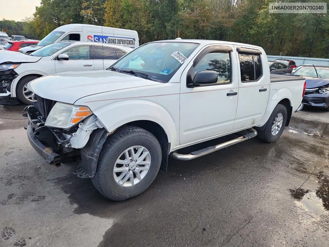 NISSAN NAVARA (FRONTIER) 2016, VIN 1N6AD0ER2GN700340