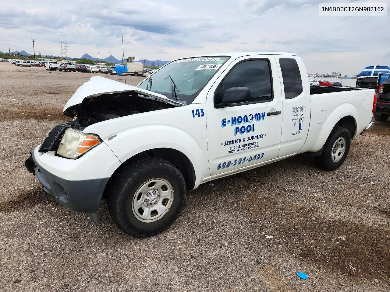 NISSAN NAVARA (FRONTIER) 2016, VIN 1N6BD0CT2GN902162
