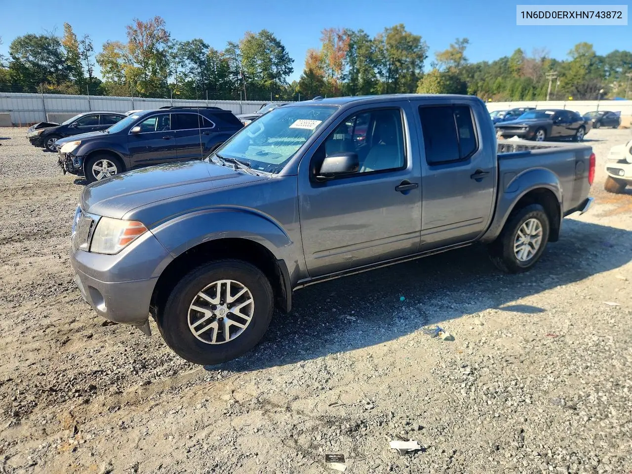 NISSAN NAVARA (FRONTIER) 2017, VIN 1N6DD0ERXHN743872