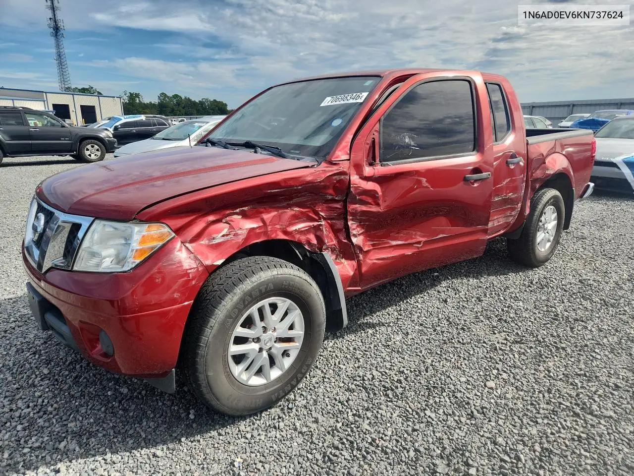 NISSAN NAVARA (FRONTIER) 2019, VIN 1N6AD0EV6KN737624