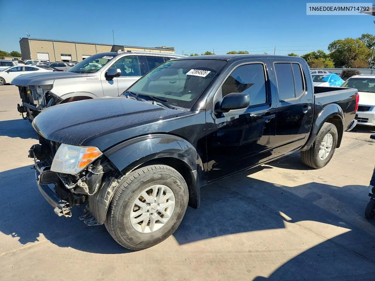 NISSAN NAVARA (FRONTIER) 2021, VIN 1N6ED0EA9MN714792