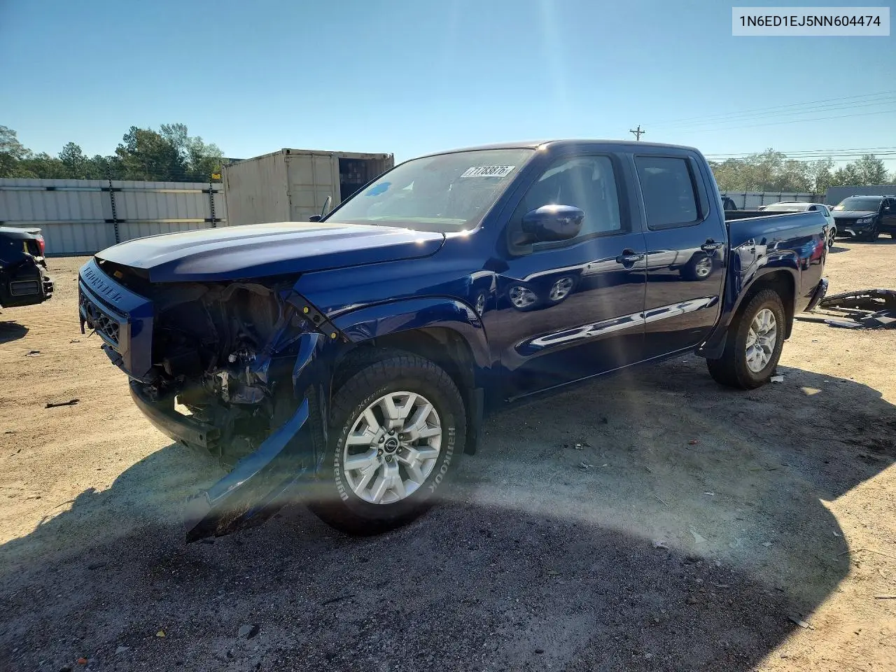NISSAN NAVARA (FRONTIER) 2022, VIN 1N6ED1EJ5NN604474