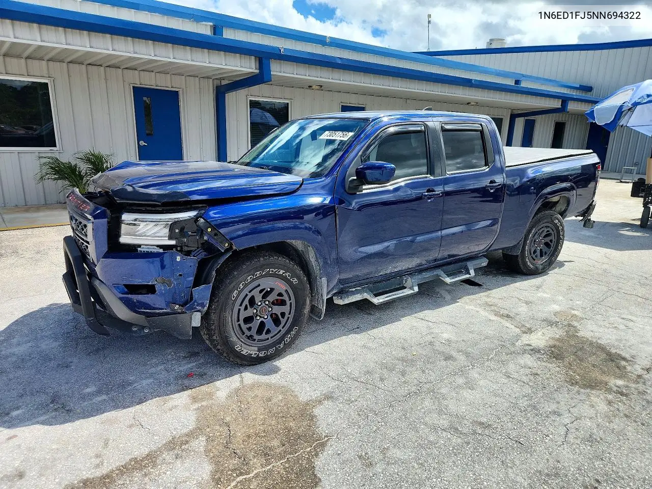NISSAN NAVARA (FRONTIER) 2022, VIN 1N6ED1FJ5NN694322